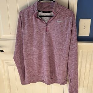 Nike Purple Heathered Quarter-Zip Pullover
